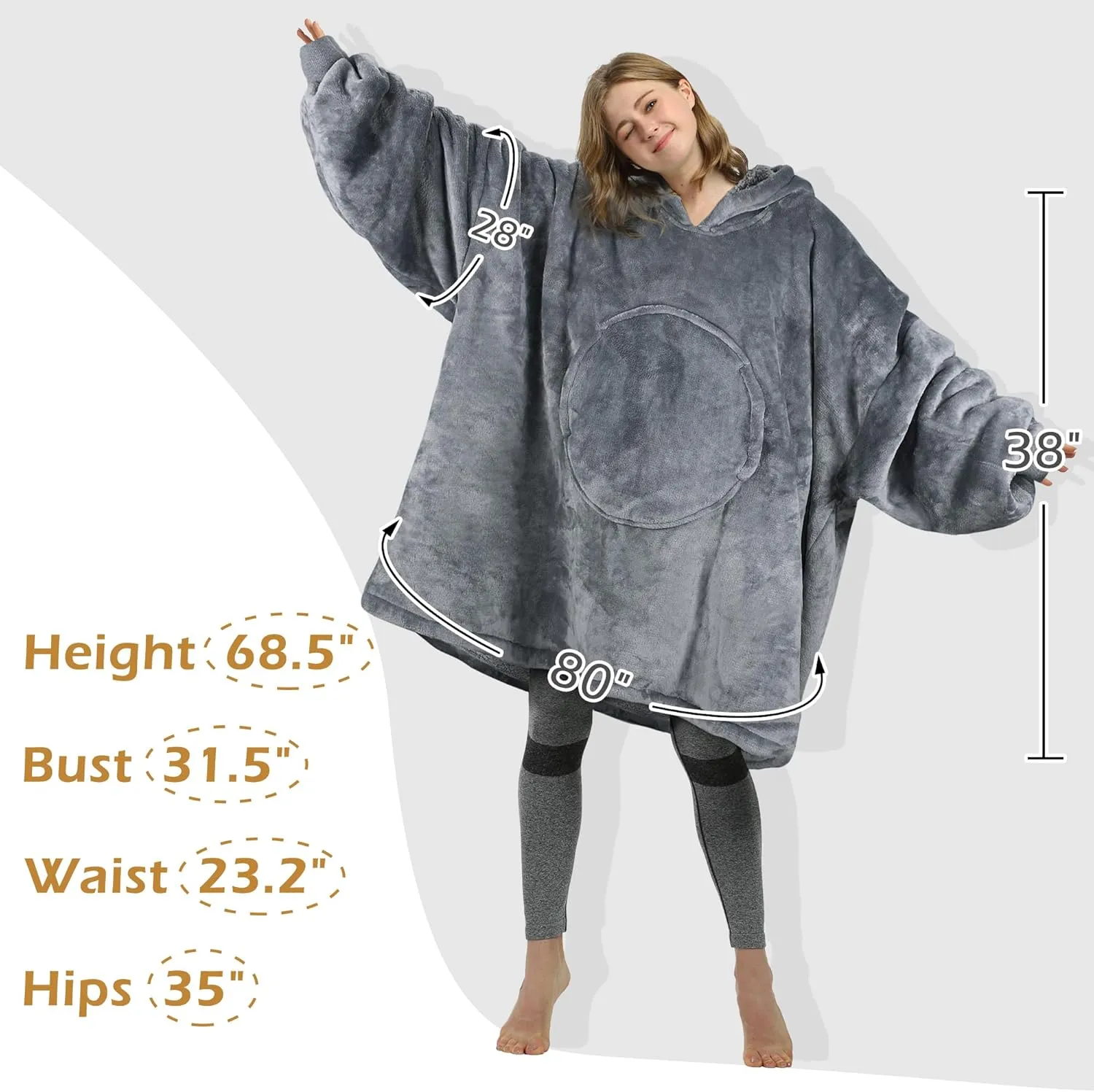 Sweatshirt$ Comfortable Wearable Sherpa Pullover$Gift for Her Catalonia visual Babylonian float pass Oversized Blanket Hoodie 