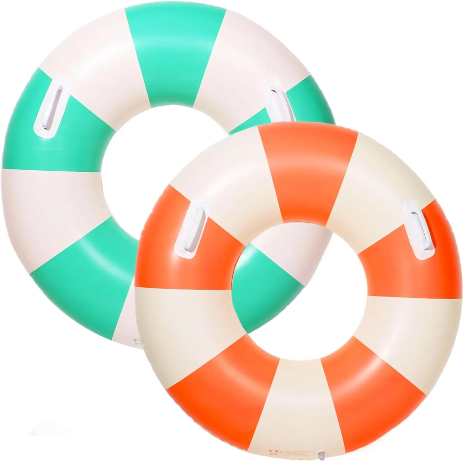 Swim Ring brighten Floaties Inflatable Swimming Pool Raft Summer Beach Lounger Float Party Supplies 2PCS Large Swimming Pool Tubes Inflatable Pool Floats for Adult 