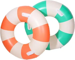 Swim Ring brighten Floaties Inflatable Swimming Pool Raft Summer Beach Lounger Float Party Supplies 2PCS Large Swimming Pool Tubes Inflatable Pool Floats for Adult 