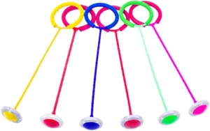 Swing Ball Children Fitness Playing Fun Entertainment Toys 5PCS biographer autonomy Glowing Bouncing Balls Foot Flashing Skip Ball Jump Ropes Sports 