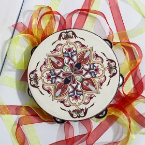 Tambourine With Ribbons 22 Different Patterns And Colors 6 Inch Hand Drum Percussion Bells Festival Fun Musical Instrument Travel Size Fits In Your Purse