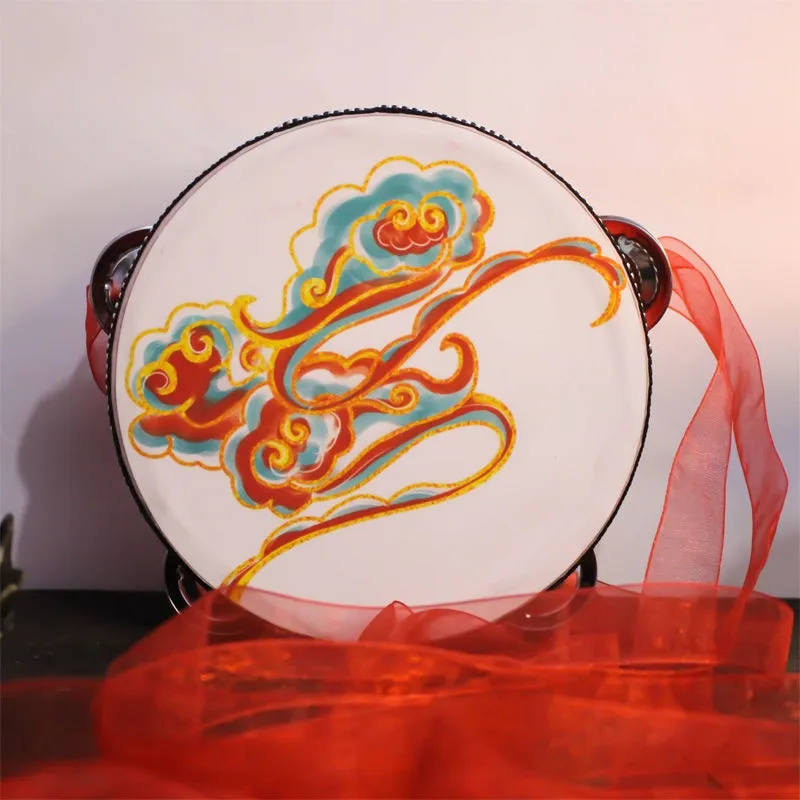 Tambourine With Ribbons 22 Different Patterns And Colors 6 Inch Hand Drum Percussion Bells Festival Fun Musical Instrument Travel Size Fits In Your Purse