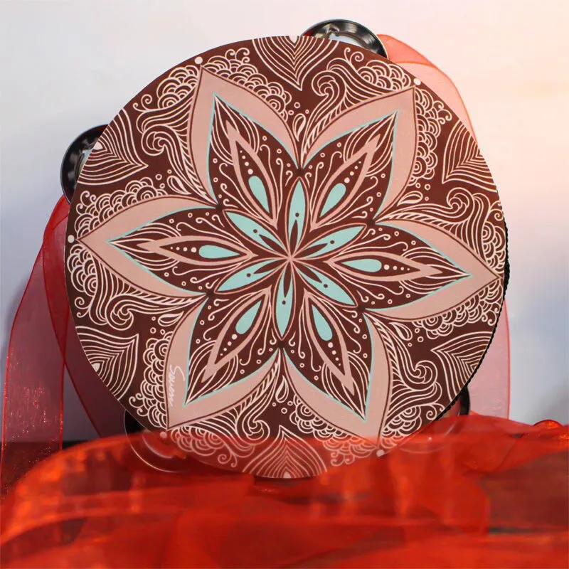 Tambourine With Ribbons 22 Different Patterns And Colors 6 Inch Hand Drum Percussion Bells Festival Fun Musical Instrument Travel Size Fits In Your Purse