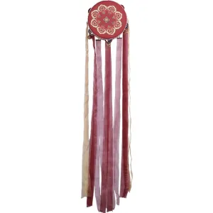 Tambourine With Ribbons Burgundy Gold 2 Different Styles You Choose 7 Inch Hand Drum Percussion Bells Festival Fun Musical Instrument Travel Size Fits In Your Purse