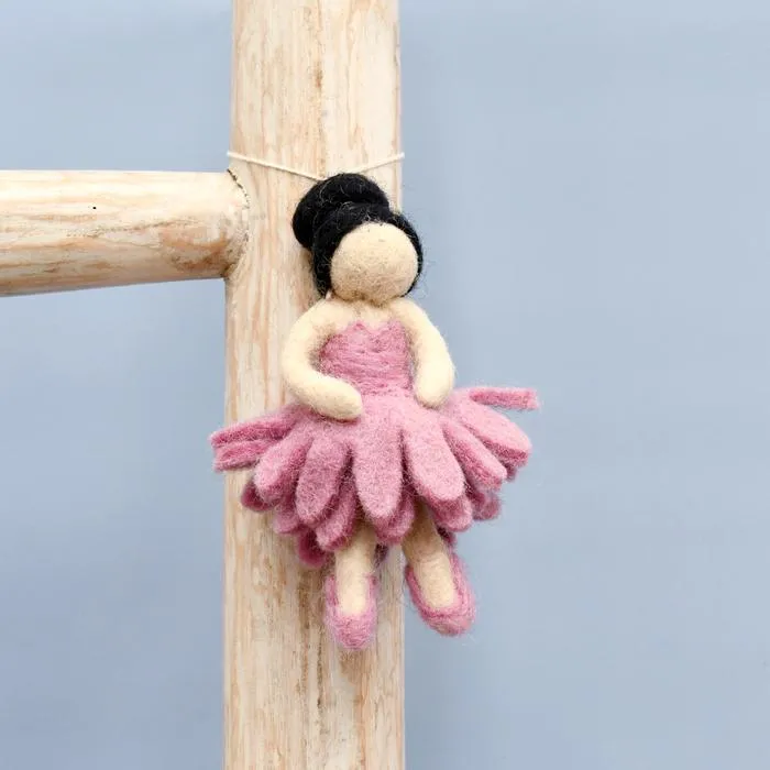 Tara Treasures Felt Waldorf Pocket Doll - Blush Pink Dress Pretend & Imaginative Play Toys 3yrs 