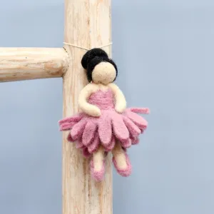 Tara Treasures Felt Waldorf Pocket Doll - Blush Pink Dress Pretend & Imaginative Play Toys 3yrs 