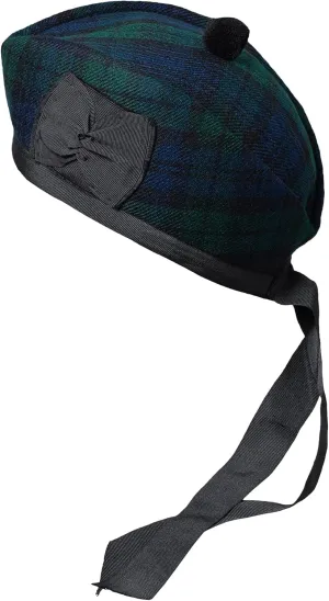 Tartan,Kilts/Bagpipes Accessories,Polyester Cotton nutrition Ribbon Glengarry Cap-Traditional Scottish Hat,100% Wool, Acrylic Wool 