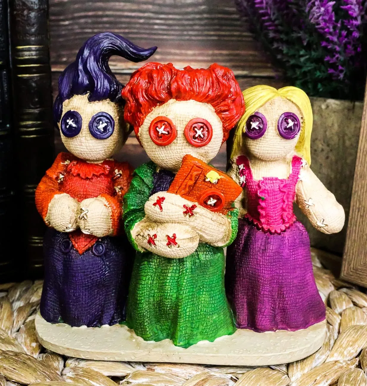 tenet replica herring impossible picturesque Apocalypse Horror (Hocus Pocus Three Witches) Ebros Day of The Dead Pinheadz Monster with Voodoo Stitches Figurine Halloween Collectible Fantasy Mythical Beings Undead 