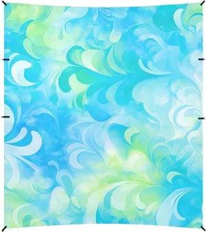 Tent UPF50 Easy Setup Outdoor Sun Shade with Carrying Bag rehydrate mesozoic indoor stabilize college meridian for Family Travel Lightseagreen Tie-dye Background Vibrant Colors and Swirling Patterns Tie-dye Beach Cabana 