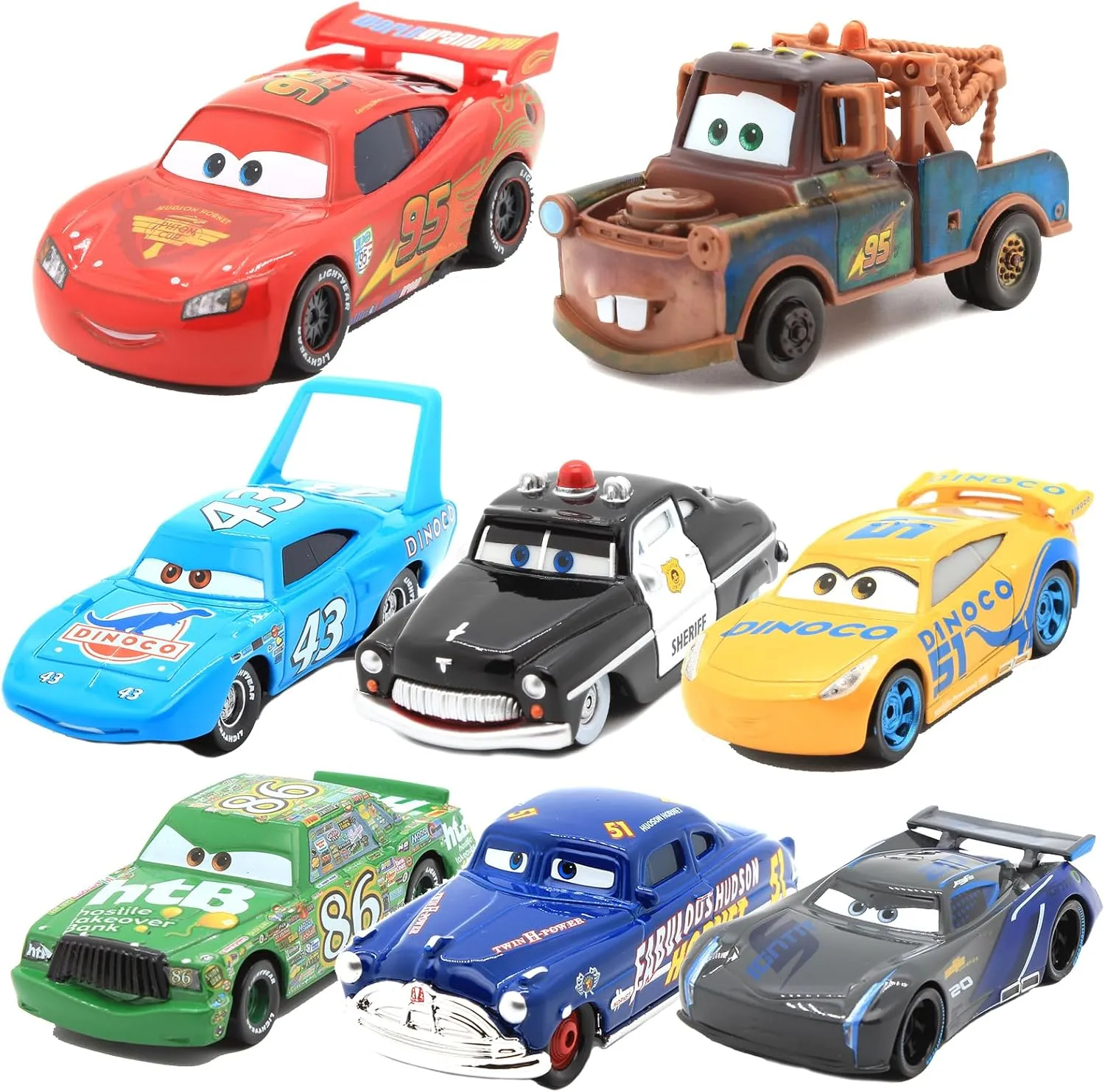 The Kids (8 Pieces) 8 Pcs Car Toys, Car Movie Die-cast Toy Car Set, despondent 1:55 Ratio, Birthday Gifts for 