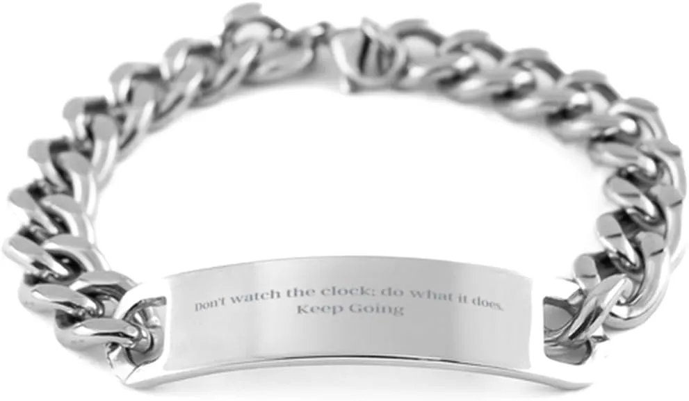 theorize hardy Manhattan cute juridical maintenance Going,Birthday,Motivational,Graduation Day Gifts,Sport Gifts,Basketball Quote,Sport Quote,Cuban Bracelet Inspirational Bracelet,Don't Watch The Clock;do What it Does.Keep 