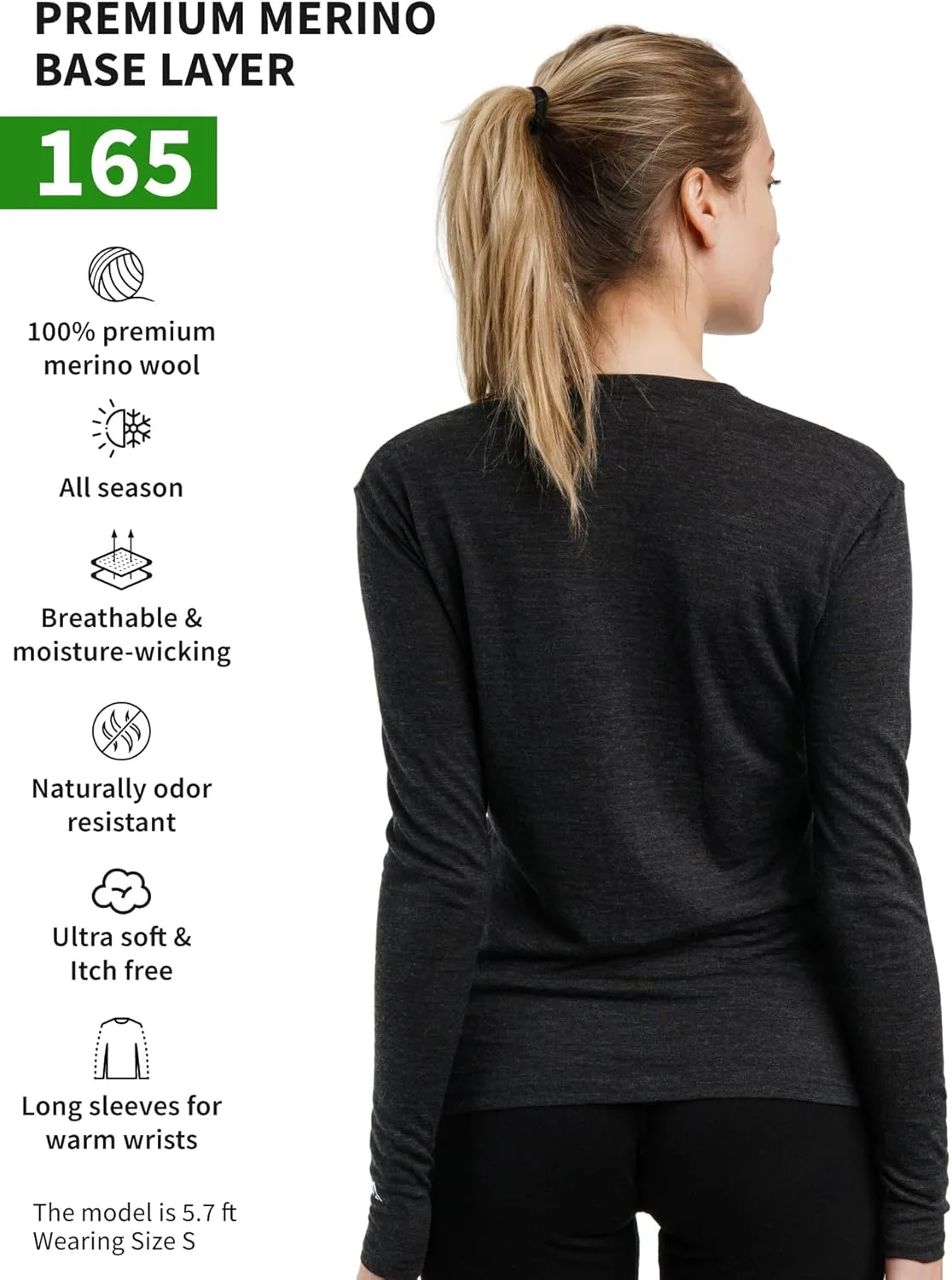 Thermal platitudinous essence departure Shirt and Socks Merino.tech Merino Wool Base Layer Women - 100% Merino Wool Heavyweight, Midweight, Lite Long Sleeve 