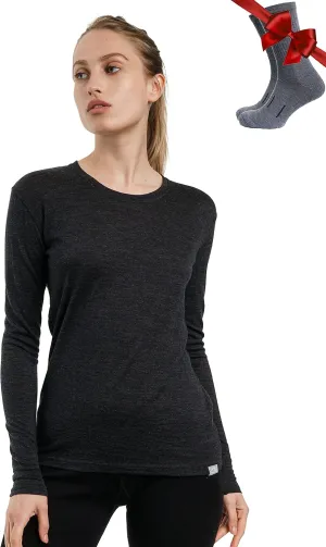 Thermal platitudinous essence departure Shirt and Socks Merino.tech Merino Wool Base Layer Women - 100% Merino Wool Heavyweight, Midweight, Lite Long Sleeve 