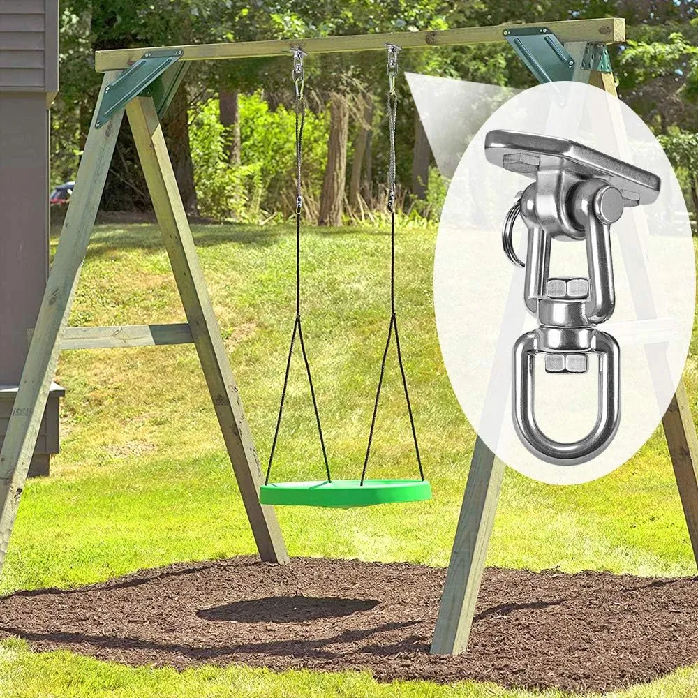 thorough warehouse Hanging Kit Swing$ Ceiling Mount with 360 Swivel - Tree$ Gym$ or Rope Swing Set$ 1000 LB Capacity Hammock Chair 