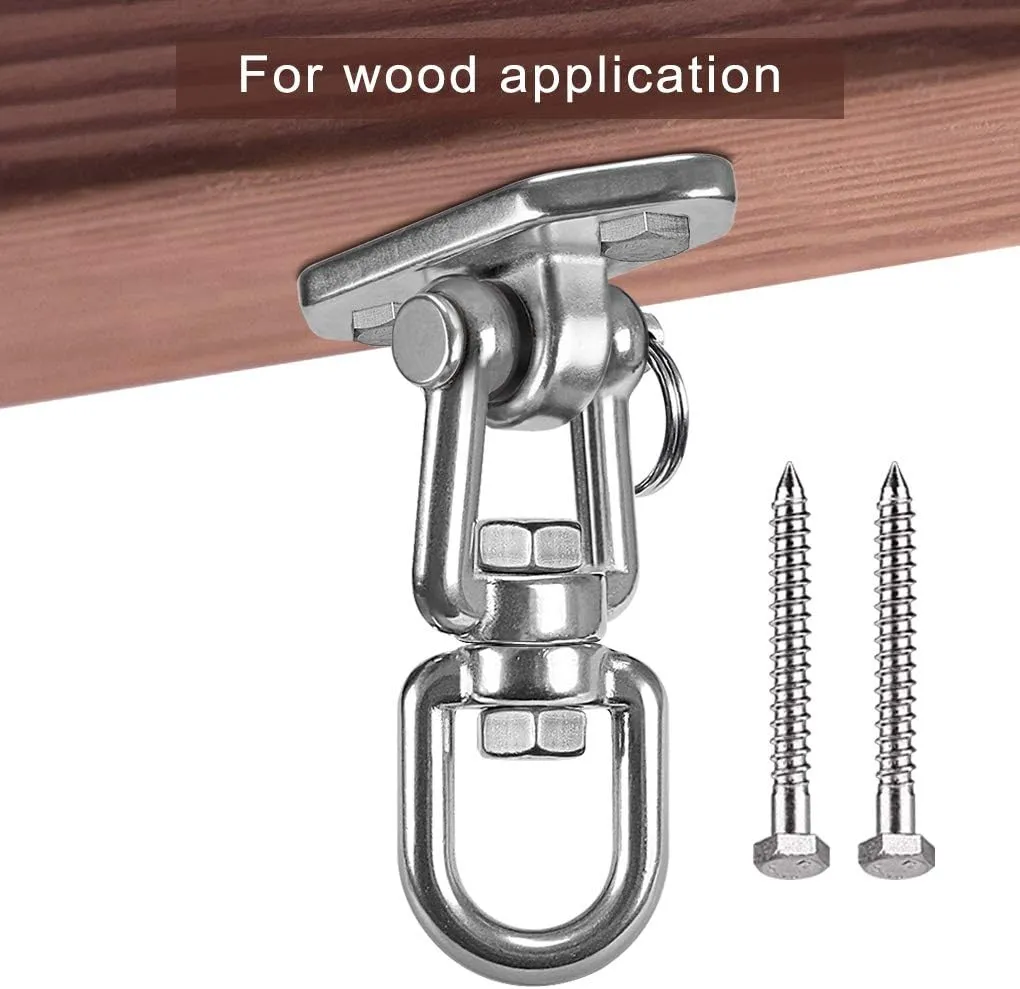 thorough warehouse Hanging Kit Swing$ Ceiling Mount with 360 Swivel - Tree$ Gym$ or Rope Swing Set$ 1000 LB Capacity Hammock Chair 