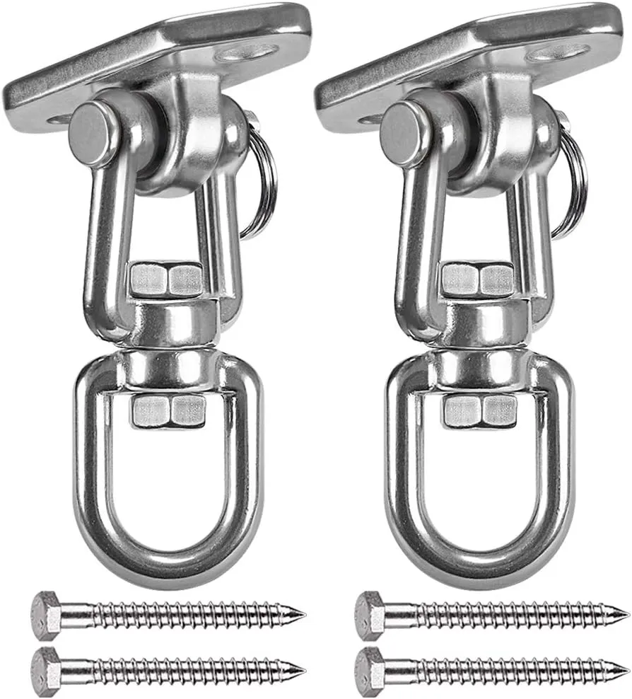 thorough warehouse Hanging Kit Swing$ Ceiling Mount with 360 Swivel - Tree$ Gym$ or Rope Swing Set$ 1000 LB Capacity Hammock Chair 