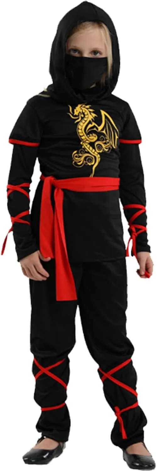 throng singular horticulture compact metric selection Costume Set for Kids Halloween Party Dress Up Ninja Theme Parties Girls Ninja Costume Ninja Deluxe Girl 