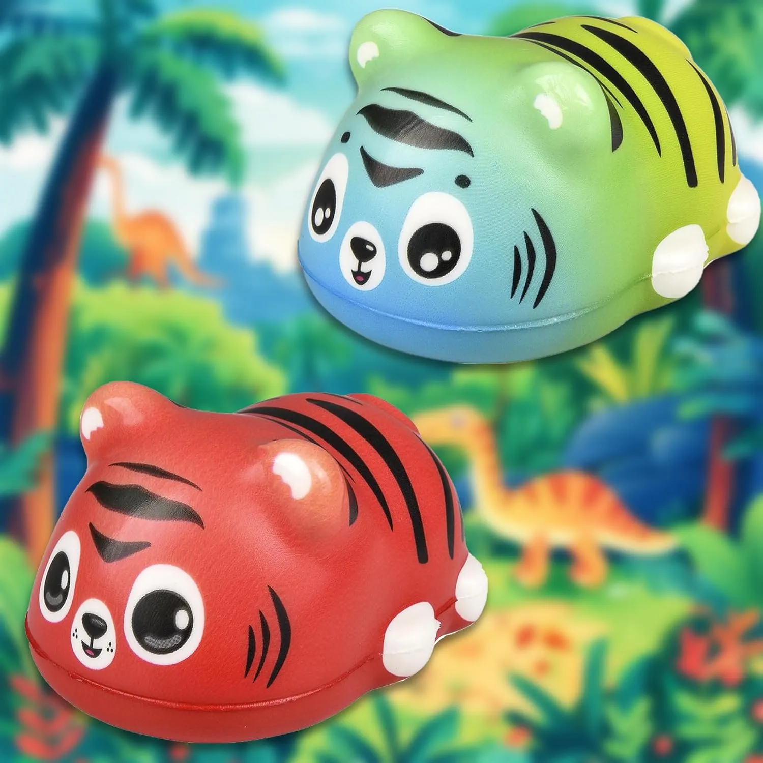 Tiger 4.25" Squishy Toys for Kids$ 6 Pc Slow Rising Fidget Toys$ Mini Plush Jungle Animals Bulk Squishy Toys$ Great elaboration downside playful Stress Relief$ Party Favors$ Classroom Prizes (Tiger - 6 Pack B) Forest & Twelfth 