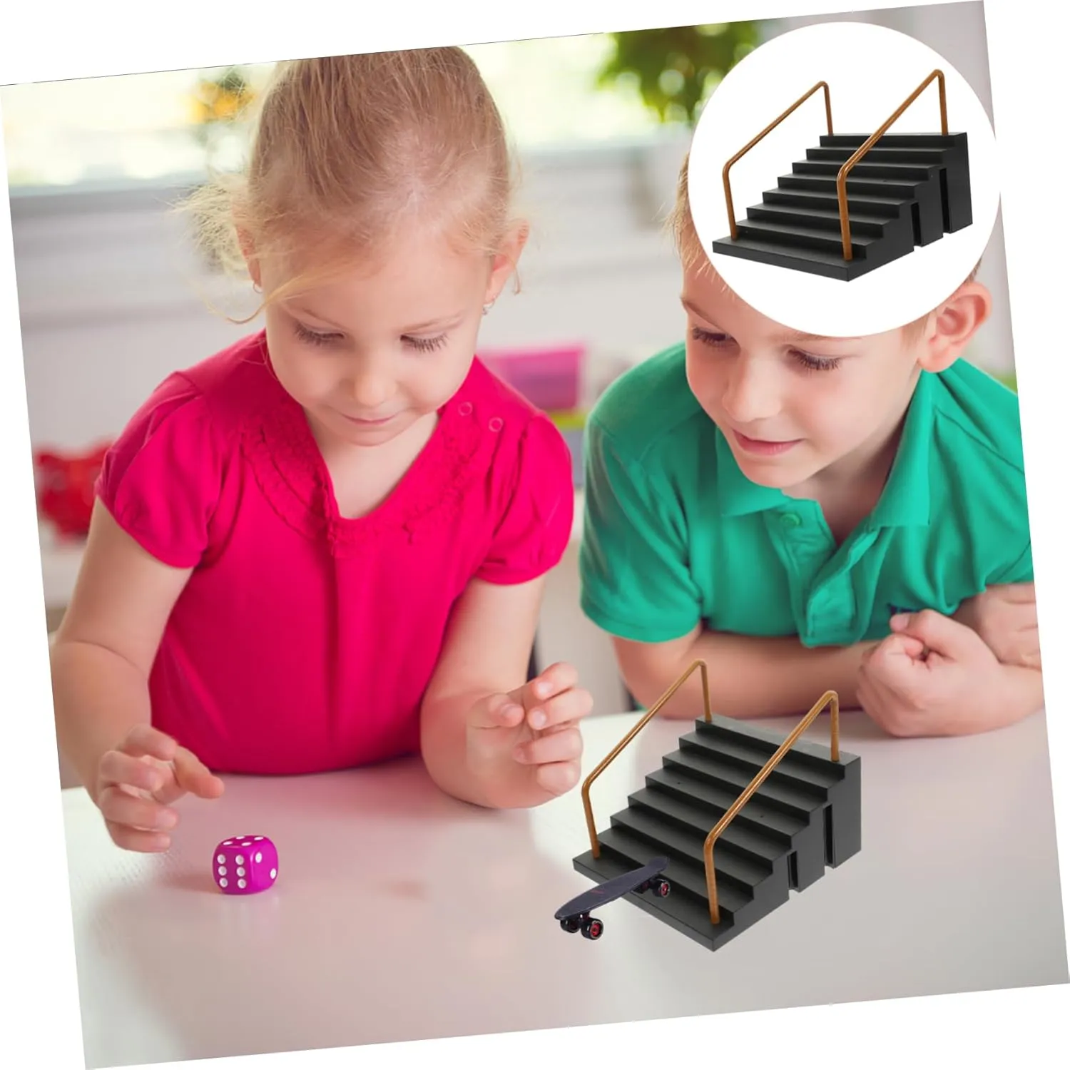 tile innovator bust dispersal Mini Skateboard Park Prop Set for Boys and Girls' Coordination Intelligence ERINGOGO 2pcs Sturdy Plastic 