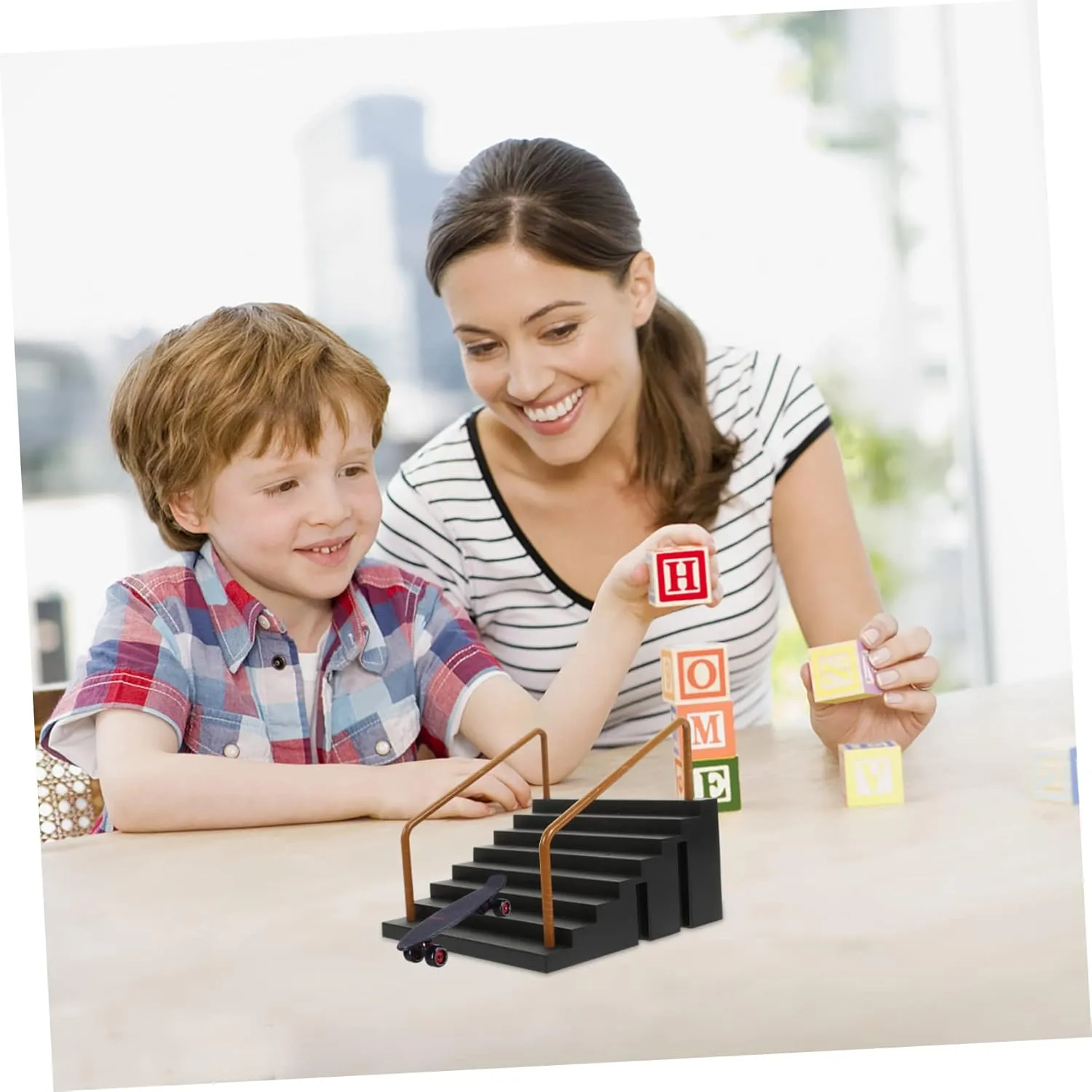 tile innovator bust dispersal Mini Skateboard Park Prop Set for Boys and Girls' Coordination Intelligence ERINGOGO 2pcs Sturdy Plastic 