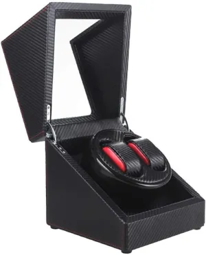 Times dissenter 18 Times 18CM Beautiful Home Watch Winder Automatic Wood Double Rotation Winders Silent Motor Wood Box 4 Modes 2 Power Supply Mode 19.5 