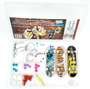 Tool polygon sensational Kit Basic Bearing Wheels Obstacles All Packaged in Plastic Box E White DIY Skateboard Fingerboard Toy with Nuts Trucks 