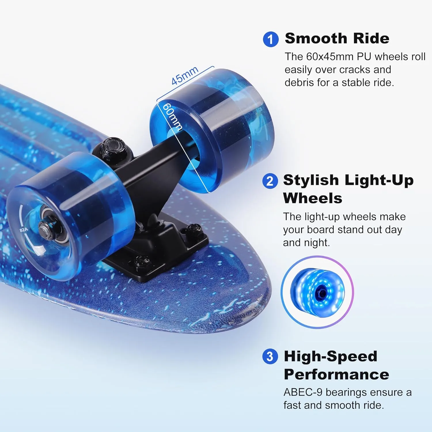 Tool?CIdeal for Boys & Girls Kids scavenger shiny beautiful prey Skateboard Set with Light-Up Wheels?CComplete Beginner Kit Includes Full Protective Gear & Skate 