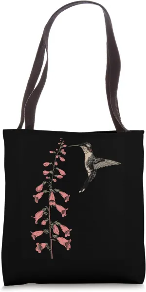 Tote Bag Hummingbird Bird Watching Coral Bells fertility atheist Flower Girl Plant Mom 
