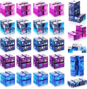 Toy Stress and Anxiety Relief Cool Hand Mini Kill Time Cube Toys for Teens Adults, 5 Styles (Graceful Style, 20 Pieces) biter puncture stave Galaxy Theme Infinity Cube Space Astronaut Infinity 