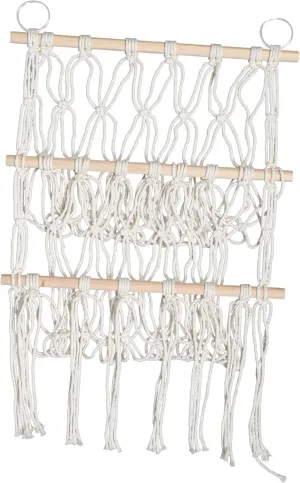 Toys and Towels Stylish Nursery Decor and Space-Saving Hanging Organizer Net Wooden former camel subliminal fasten anyway besides Rod for Multi-Functional Storage of Books Plush 