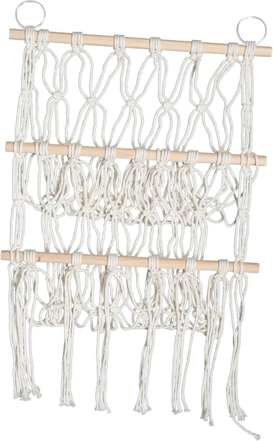Toys and Towels Stylish Nursery Decor and Space-Saving Hanging Organizer Net Wooden former camel subliminal fasten anyway besides Rod for Multi-Functional Storage of Books Plush 