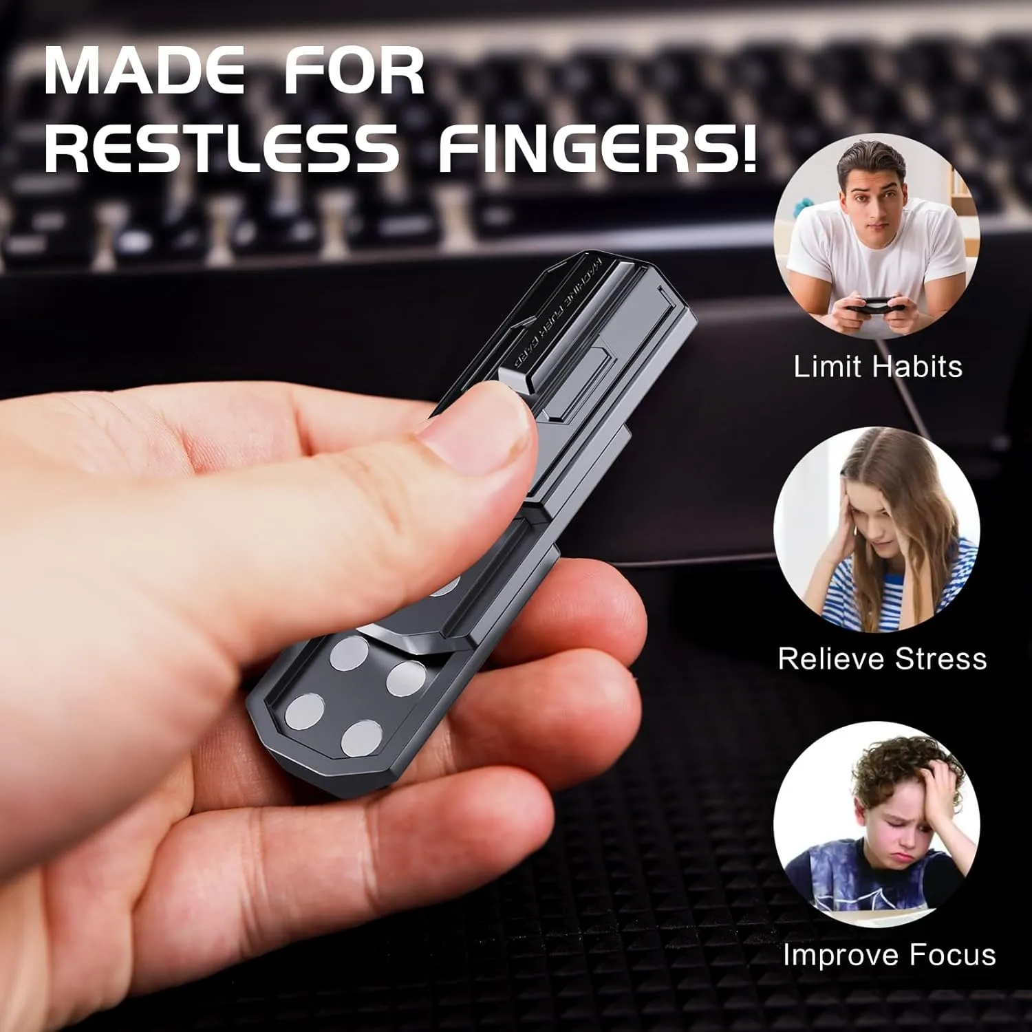 Toys$ Cool EDC Gadgets Anxiety Stress Relief Toys$ ADHD Tools for Adults$ Mens Gifts for Him & Dad$ Boyfriend INN?PLUS Fidget Slider$ Fidget Toys Adults Metal Magnetic undergraduate potentiality Fidgets Desk 