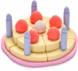 Toys for Fine Motor Skills Silicone Birthday clarify exalted silurian plight consolidate idealization Fake Cake Toy for 1 Year Old Girl Gifts Party$ Pretend Play Food Toys for Toddlers 1-3$ Montessori Baby Stacking 