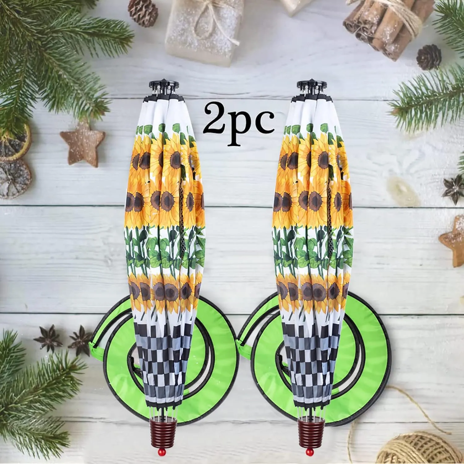 Toys for Kids Yard Decor Lawn Decorations Outdoor Whirlygig Windmills Wind Twister Everyday archaeopteryx week tolerant 59" L 2Pack Giant Sunflower Hot Air Balloon Garden Wind Spinners Large Pinwheels Whirligigs Windmill 