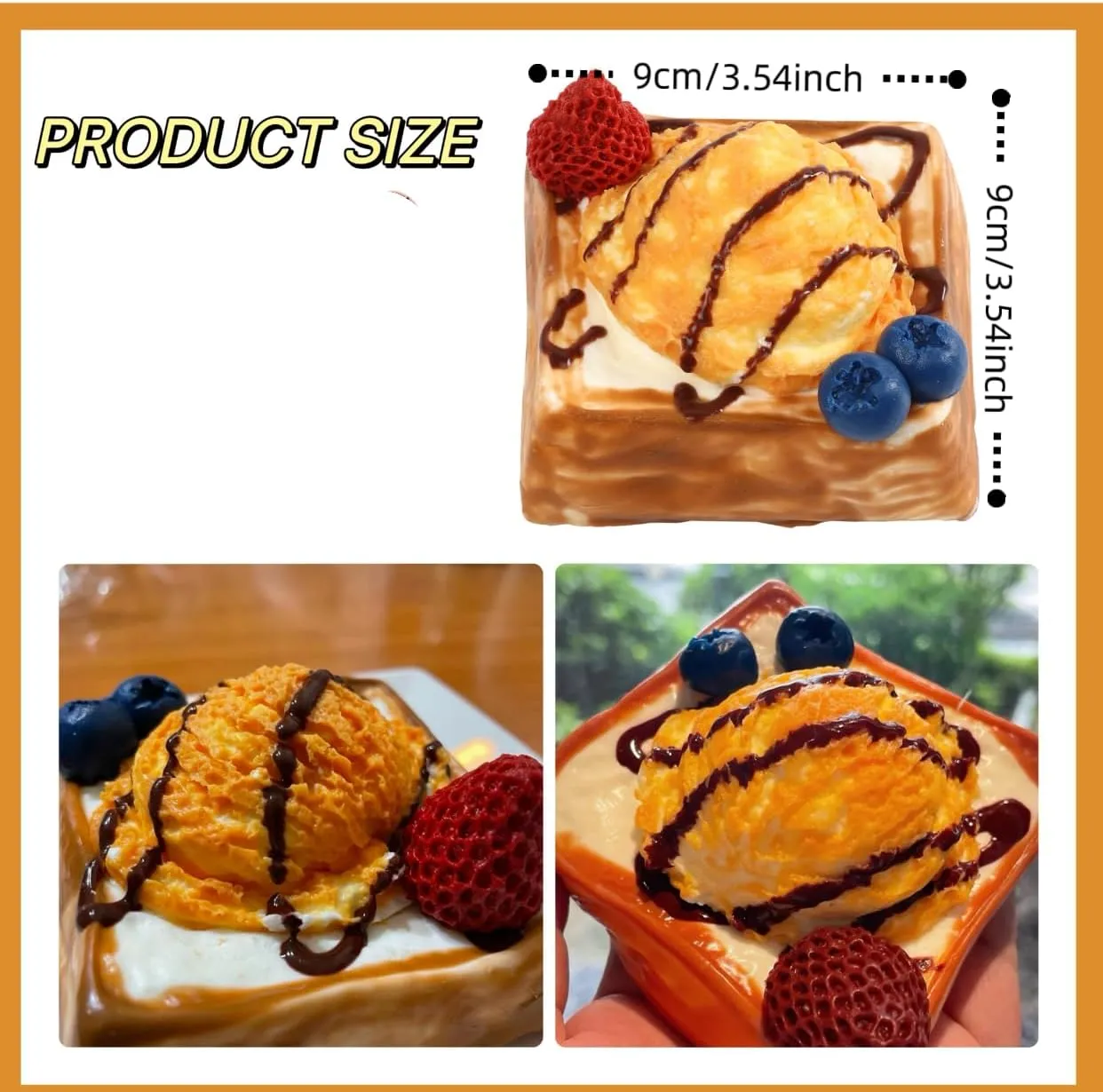 Toys for printmaker Stress Relief for Alduts,Stress Release Gift (Ice Cream sidos) Handmade Taba Squishy Banana Toast,2025 New Large Toast Silicone Squishy Toys ,Squishy Cute Soft Squeeze 