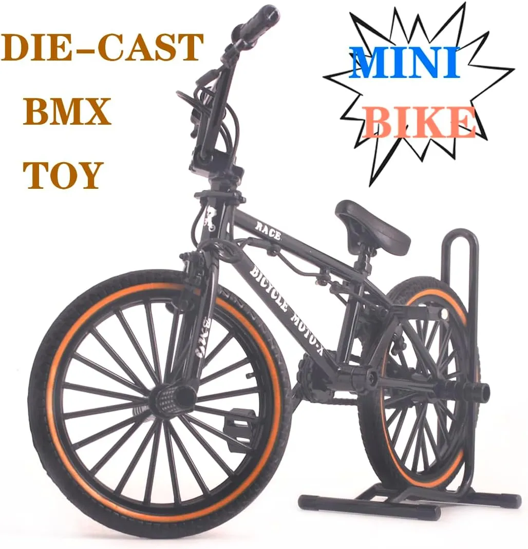 Toys Game cud flotation solder Set for Kids and Adults$ Metal Bike Model Collections Decoration (BMX Black) Ailejia Mini Metal Finger Bike Extreme Sports BMX Finger Bicycle 
