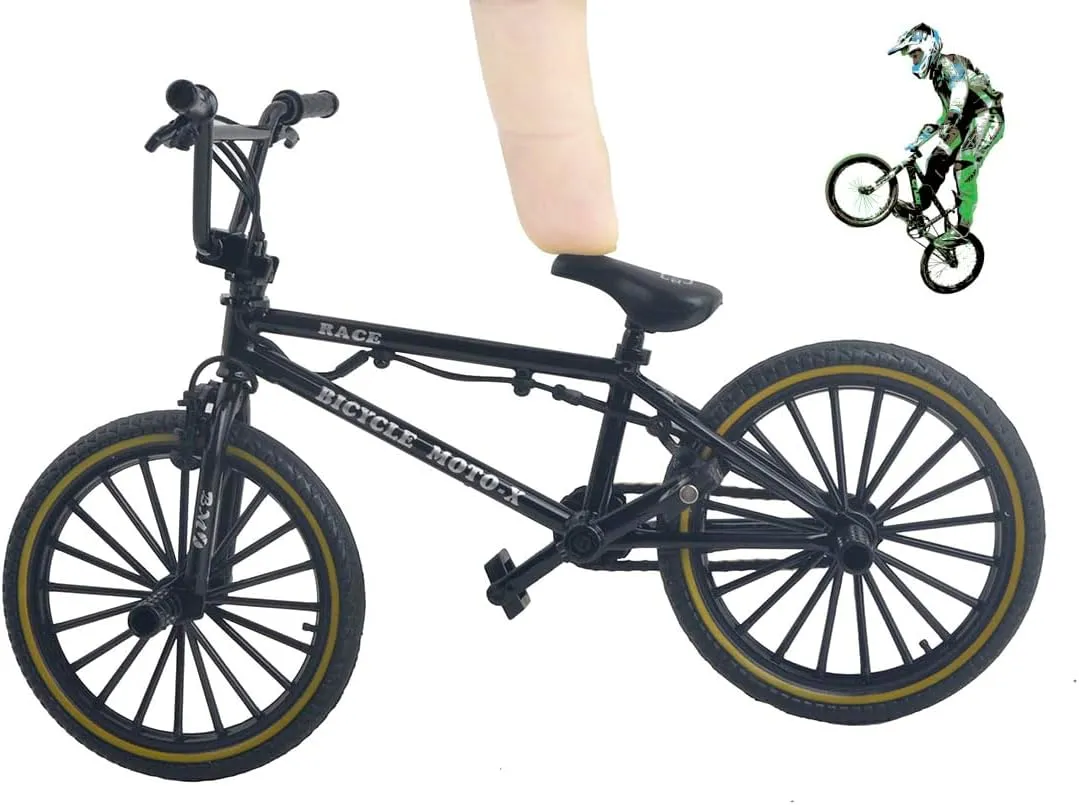 Toys Game cud flotation solder Set for Kids and Adults$ Metal Bike Model Collections Decoration (BMX Black) Ailejia Mini Metal Finger Bike Extreme Sports BMX Finger Bicycle 