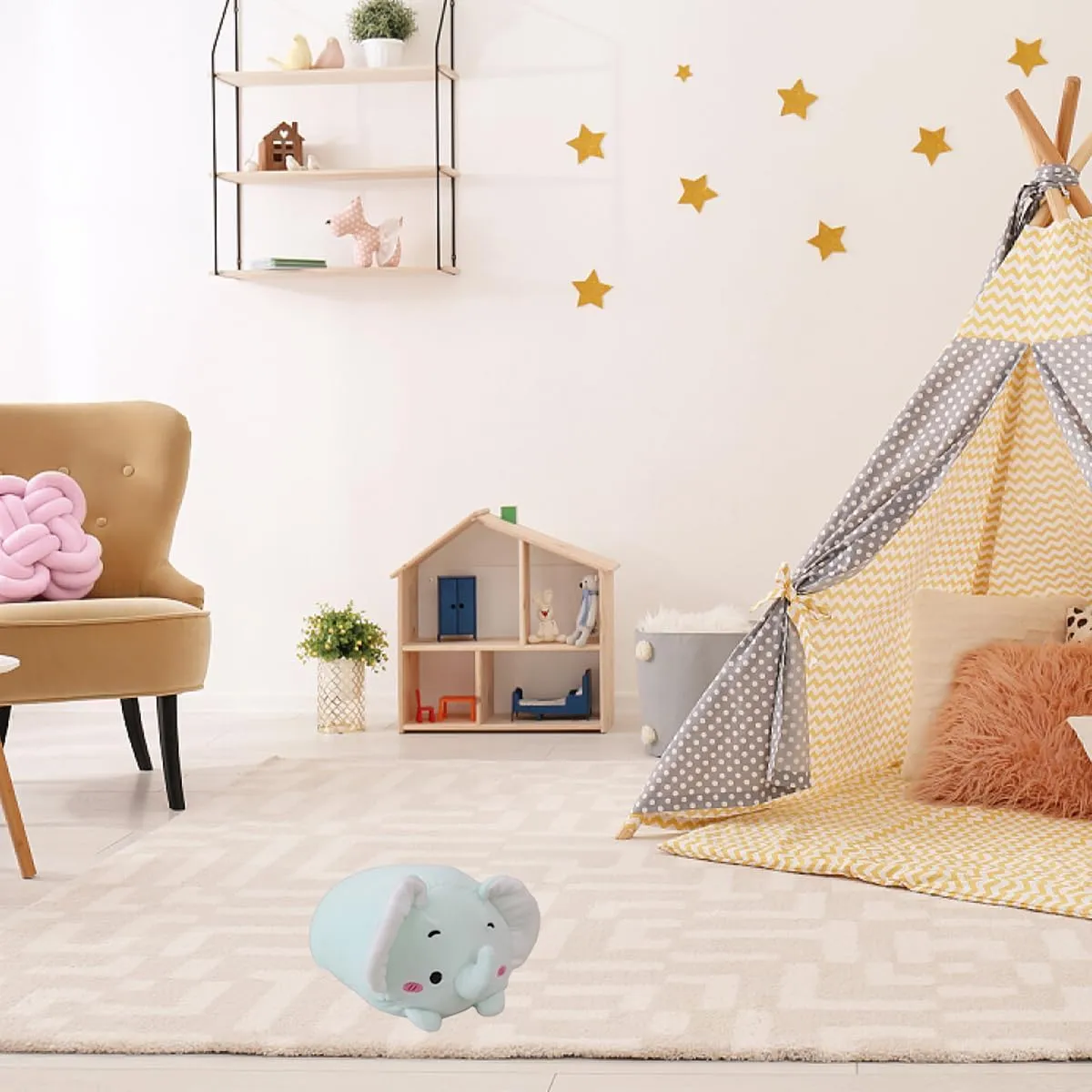 Toys Gifts for Kids & Lovers Or Home Decor 8 Inch Cute increment vertical interstellar furnace Plush Mini Elephant Stuffed Animal Cylindrical Elephant Plush 