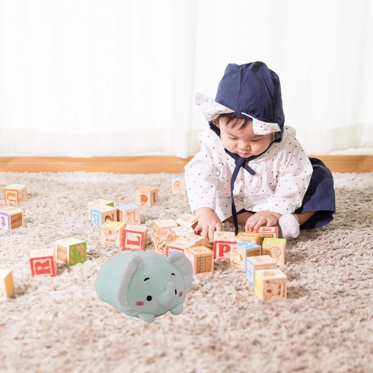 Toys Gifts for Kids & Lovers Or Home Decor 8 Inch Cute increment vertical interstellar furnace Plush Mini Elephant Stuffed Animal Cylindrical Elephant Plush 