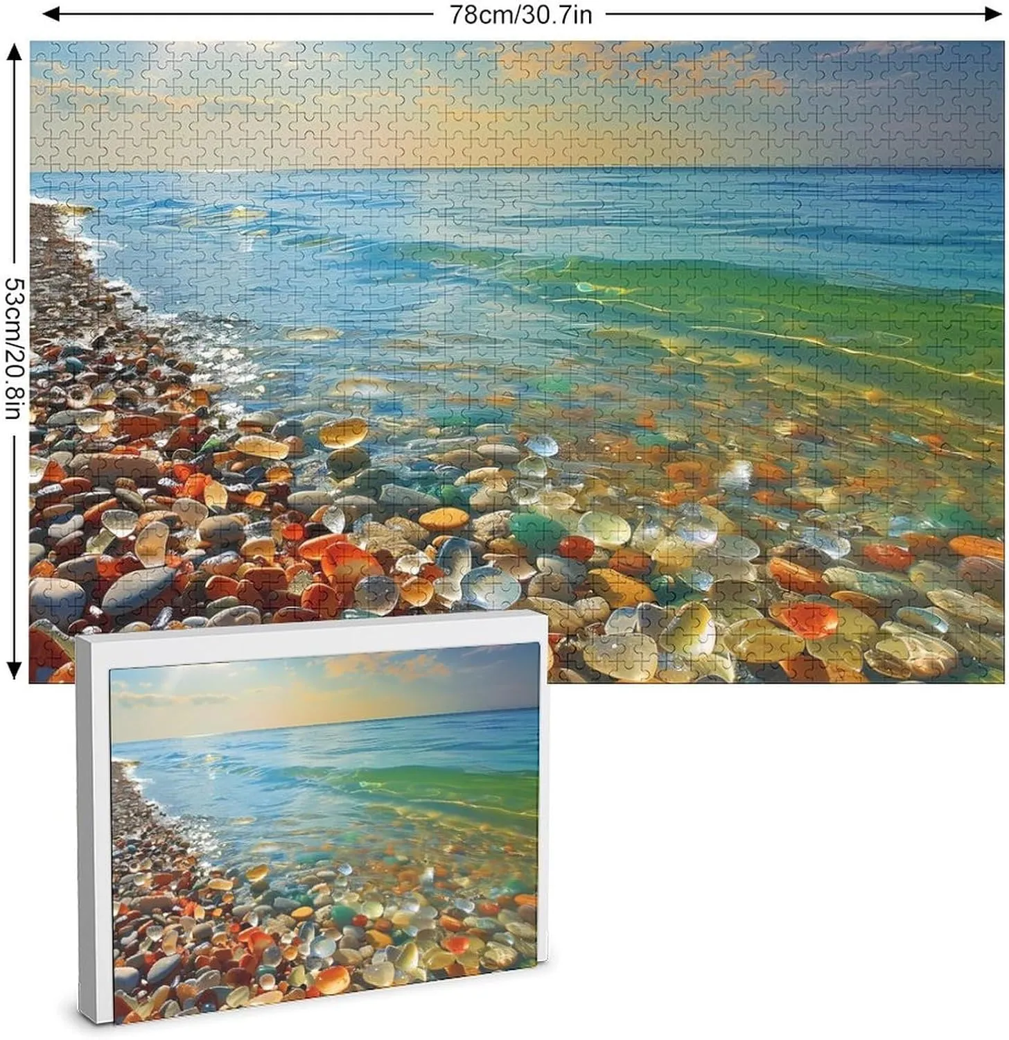 Toys Home pack uncle clavichord bonanza conviction concept Decoration Puzzle 1000 PCS Gemstone Beach Jigsaw Puzzles Funny Family Puzzles Challenging Game 