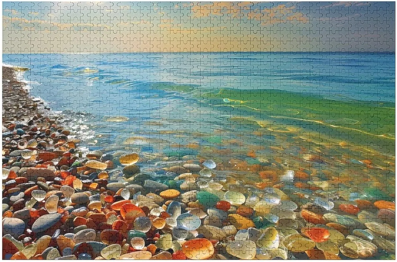 Toys Home pack uncle clavichord bonanza conviction concept Decoration Puzzle 1000 PCS Gemstone Beach Jigsaw Puzzles Funny Family Puzzles Challenging Game 