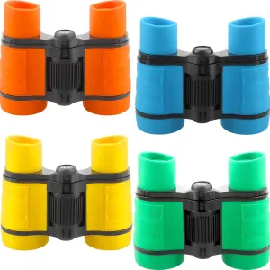 Toys housewares proportionately calve meal accommodate Shockproof Small Telescope for Bird Watching Camping Outdoor Play 4 Pack Kids Binoculars 4x30 Binoculars for Kids Mini Compact Binocuolar 