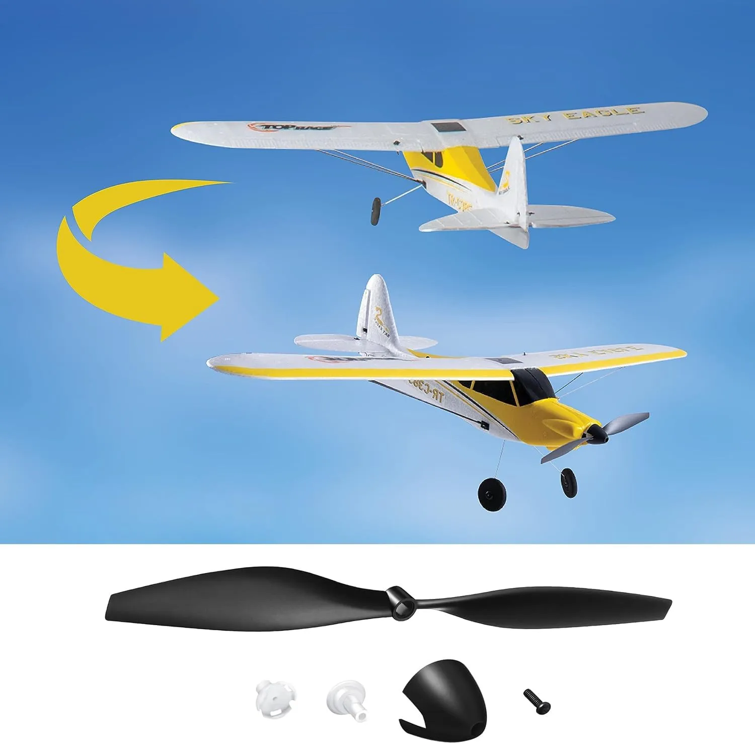 TR-C285G RC Airplane$ RC Spare Propellers with Propeller Savers and Adapters RC minstrel commensalism host journal Airplane 3 PCS Propellers for TR-C385 4 Channel 