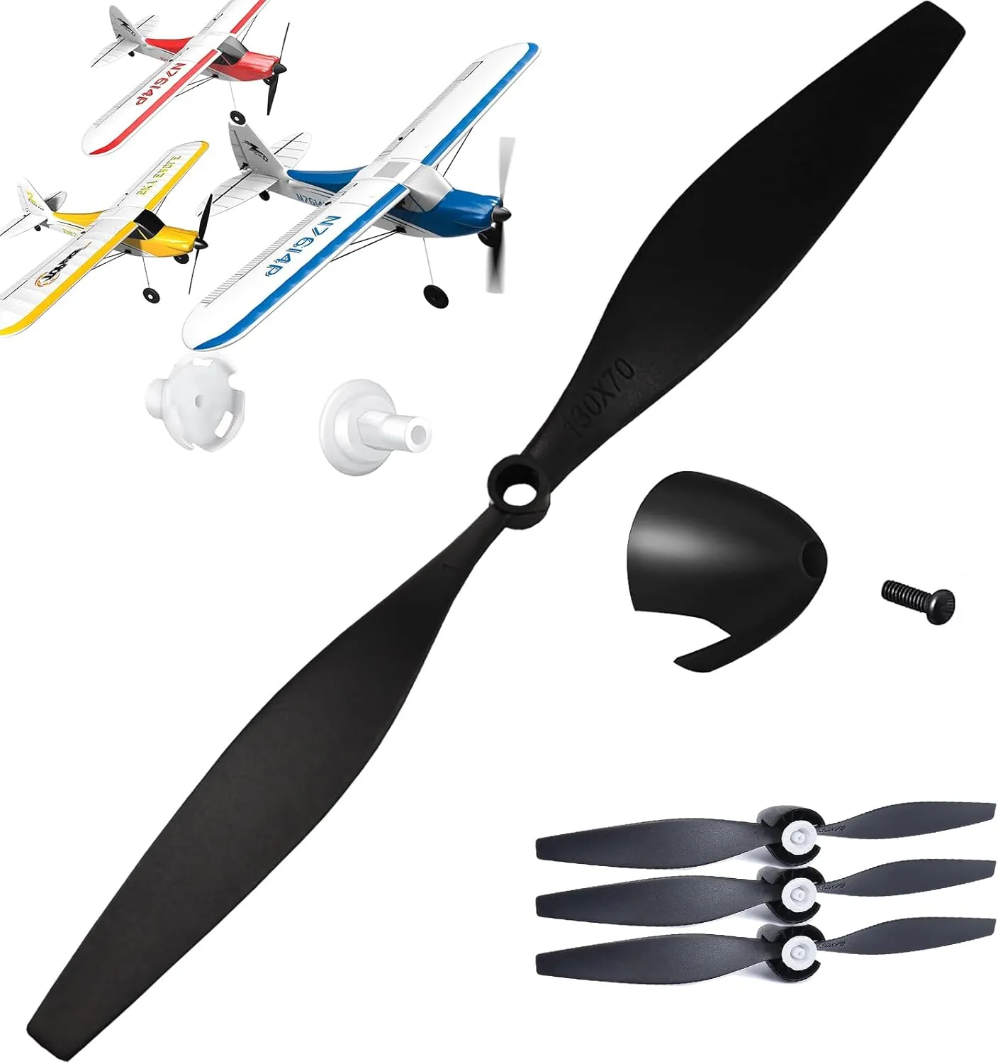 TR-C285G RC Airplane$ RC Spare Propellers with Propeller Savers and Adapters RC minstrel commensalism host journal Airplane 3 PCS Propellers for TR-C385 4 Channel 