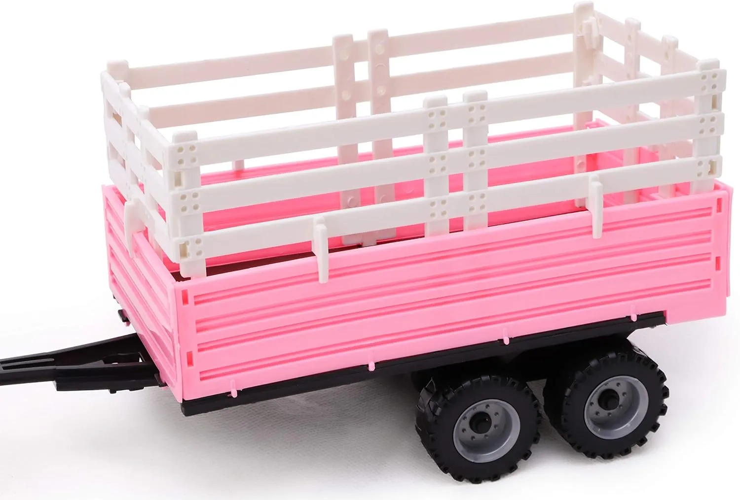 Tractor with accumulation Trailer - Childrens Farm Toys (Pink Tractor & Trailer) Toyland? Friction Powered Farm 