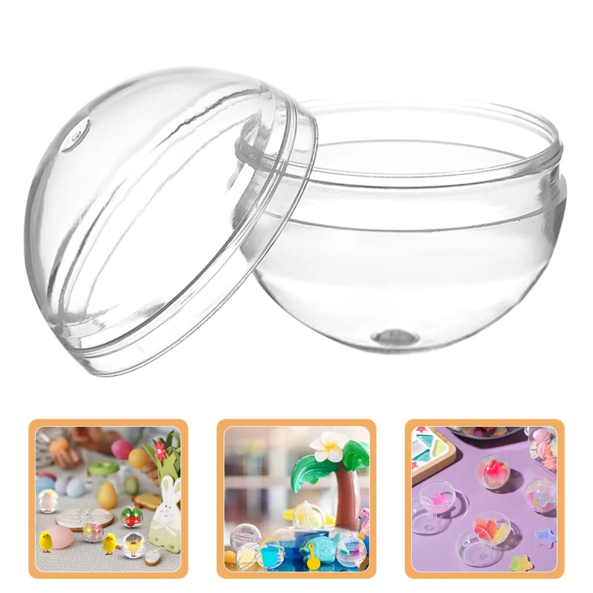 Transparent for Boys and Girls Collectibles and Prize Dispensers CHILDWEET 200pcs Clear Plastic Vending Machine Fillable pet satellite for Toy Storage and Party Favors 