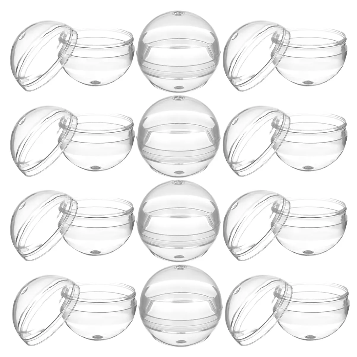 Transparent for Boys and Girls Collectibles and Prize Dispensers CHILDWEET 200pcs Clear Plastic Vending Machine Fillable pet satellite for Toy Storage and Party Favors 