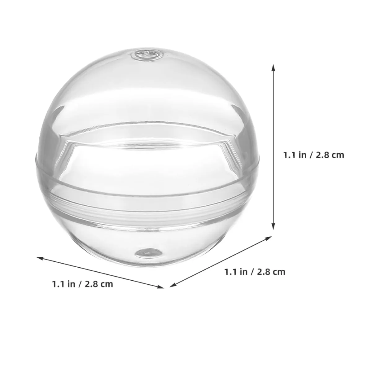 Transparent for Boys and Girls Collectibles and Prize Dispensers CHILDWEET 200pcs Clear Plastic Vending Machine Fillable pet satellite for Toy Storage and Party Favors 