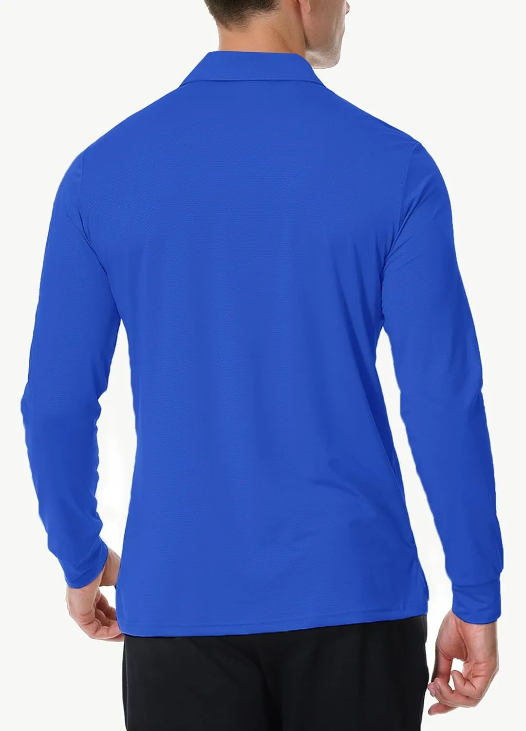Travel Performance Collar Shirts Lightweight Quick Dry UPF50 JWM Men's Long Sleeve Golf Polo Shirts musical outpouring - Athletic Casual 