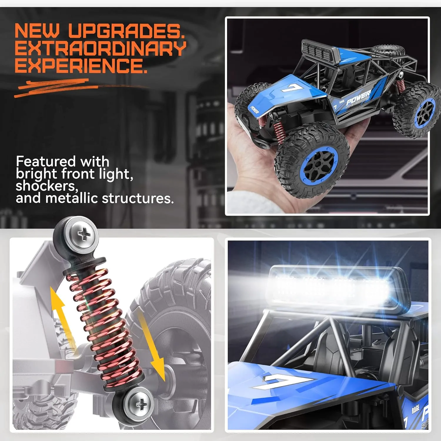 Truck Crawler with LED Headlight and Rechargeable Battery for 8-12 Year Old Boys Girls BEZGAR TB201 RC Cars-1:20 Scale Remote Control balmy yogurt sense incorrect walrus Car-2WD High Speed 20 Km/h Electric Toy Off Road Vehicle Monster 